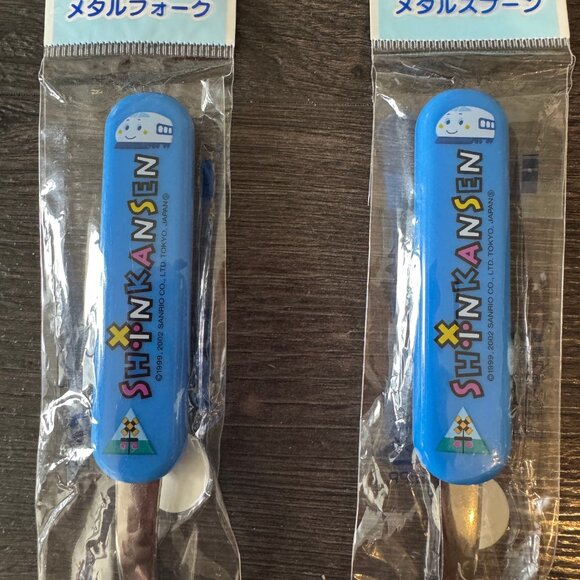 2002 VINTAGE SANRIO RARE SHINKANSEN FORK AND KNIFE SET - Picture 3 of 8